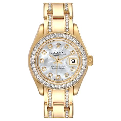 rolex pearlmaster yellow gold & diamonds ladies automatic watch|Rolex pearlmaster watches for women.